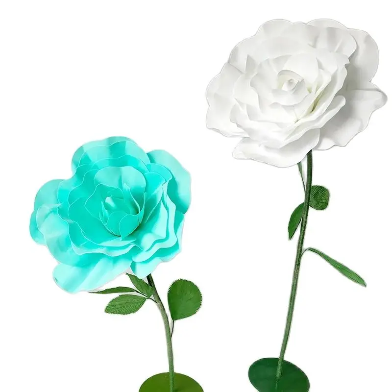 Große Schaum gefälschte Blumen künstliche Rosen Satz der europäischen Art Hochzeit Blumen wand Hochzeit Fenster Hintergrund Layout