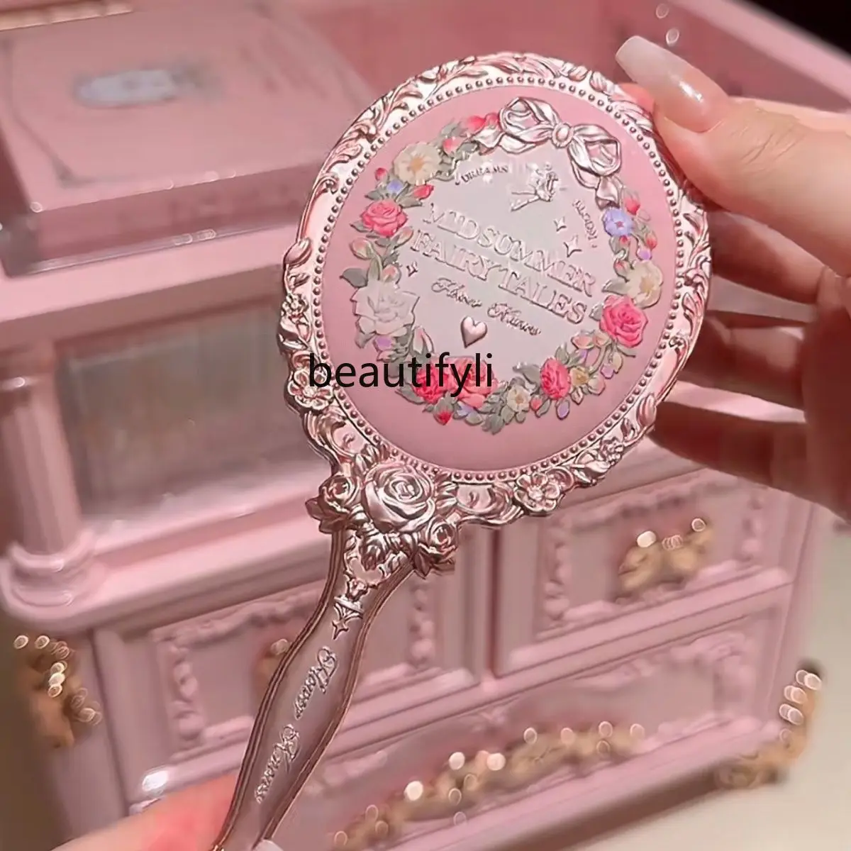 Flower Knowledge Midsummer Night Air Cushion Comb New Portable Comb Pink Exquisite and Comfortable