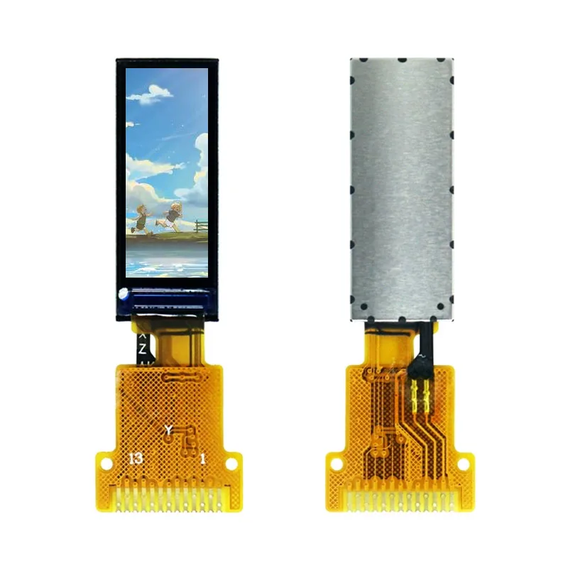 0.72 Inch 60x160 TFT LCD Display Bar Screen, GC9D01 Driver, SPI Interface, 13 Pin Soldering Type Color Screen LCD Module