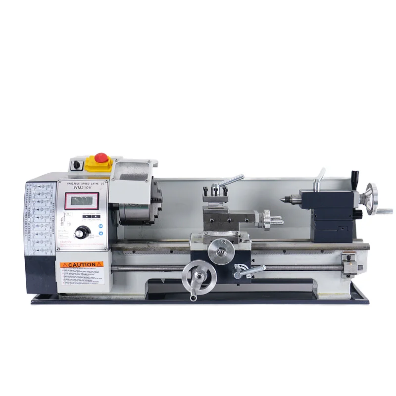210 Multifunctional Flat Bed Lathe Industrial Household 220V Woodworking Metal Micro Precision Machining Machinery New Lathe