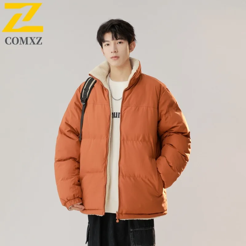 

COMXZ Stand Collar Casual 2025 Padded Jacket Men Outdoor Trip Thick Warm Parka Urban Street Style Light Winter Men Clothing