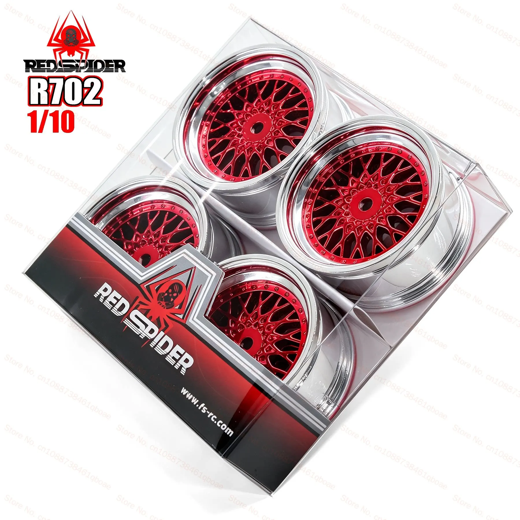 RS Red Spider 1/10 Flat Run TIMIYA Tamiya TT01 TT02 XV01 XV02 Remote drifting racing car accessories Two tone nylon wheels R702