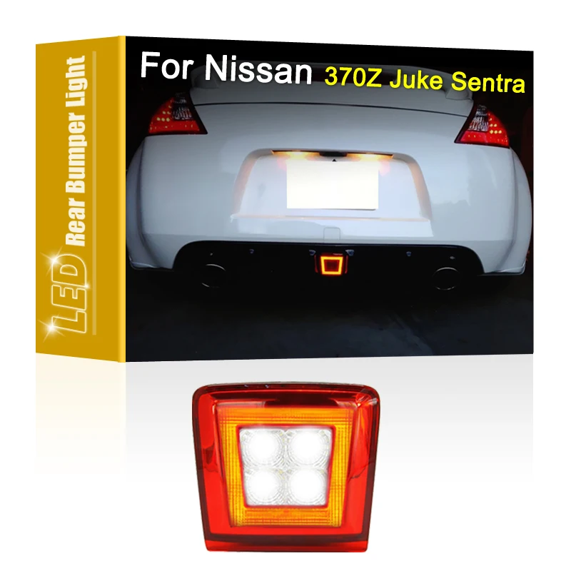 

LED Rear Bumper Lamp Taillight Assembly Red Fog Brake Light White Reversing Light For Nissan 370Z/Z34 Juke Nismo Sentra Nismo