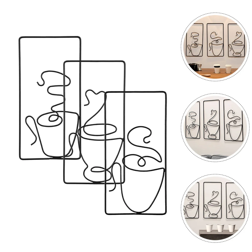 3pcs Iron Iron Goth Room Home Decor Hanging Ornament Living Room Metal Wall Art Wall Craft Decor Craft