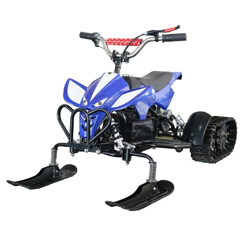 Snow Sled Snowmobile Ski Scooter Electric Bike Front High Power Motor Drive Ski Belt Rear Track for Children