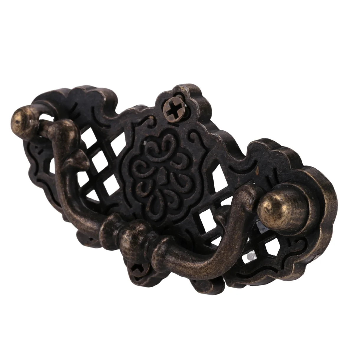 A88M 10 Pack Vintage Kitchen Cabinet Pull Furniture Drop Pull Drawer Handles Bedroom Dresser Knobs Antique Bronze