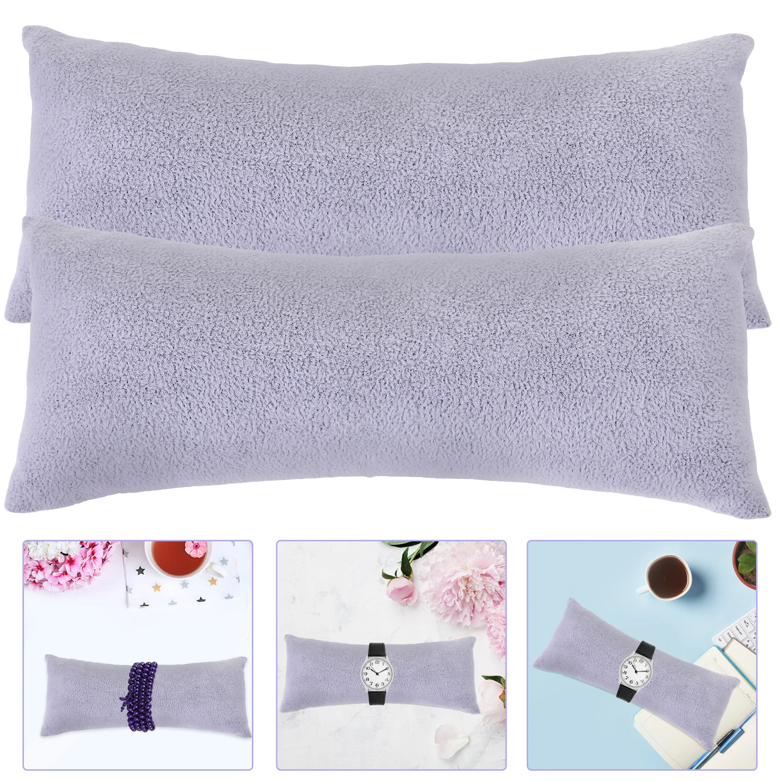 

2pcs Watch Display Pillows Soft Composite Material Jewelry Show Lightweight Portable Bracelet Bangle Display Cushions DIY Decor