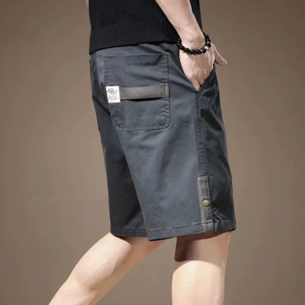 

2XL Men Cargo Shorts Loose Fit Shorts Brand New Condition Daily Wear Polyester Fabric Regular Length For Summer