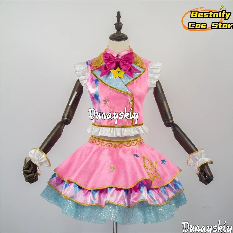 أزياء كوسبلاييدول نيجينو يوم التأثيرية فستان الأميرة لوليتا الوردي زي المسرح أنيمي نيجينو يومي شعر مستعار لعب الأدوار بدلات الأحذية