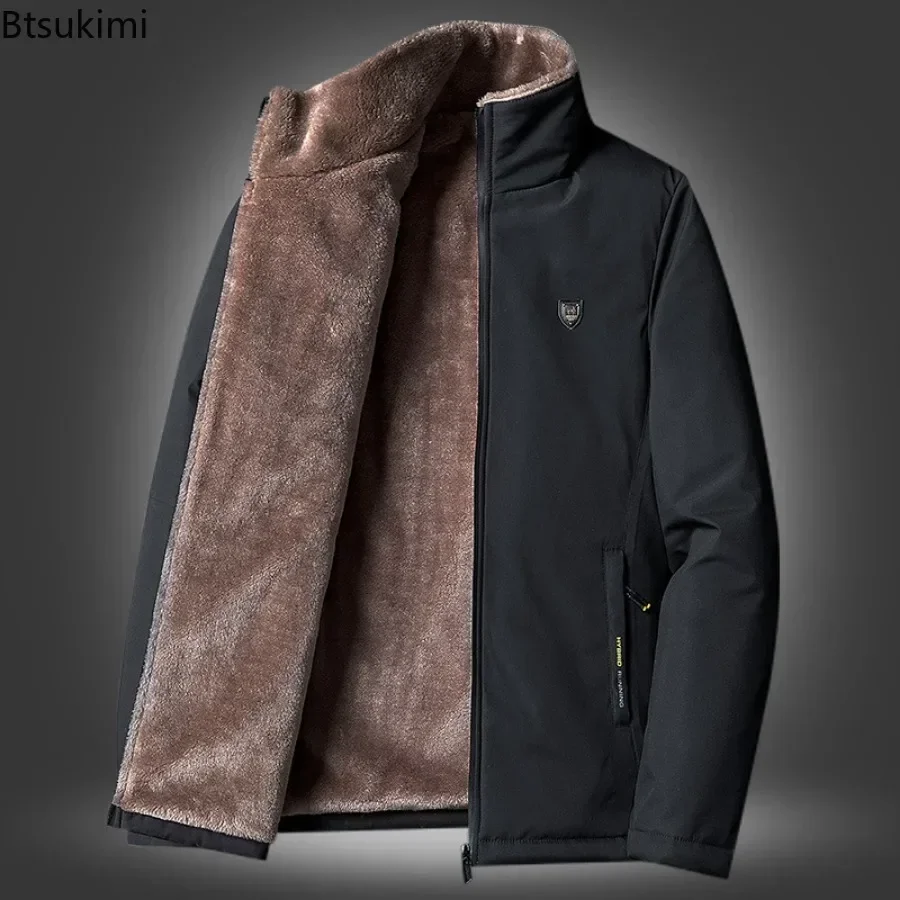 2025Men's Autumn Winter Windproof Warm Thick Fleece Jackets Coat Mens Casual Outerwear Classic Jackets Parkas Male Plus Size 5XL