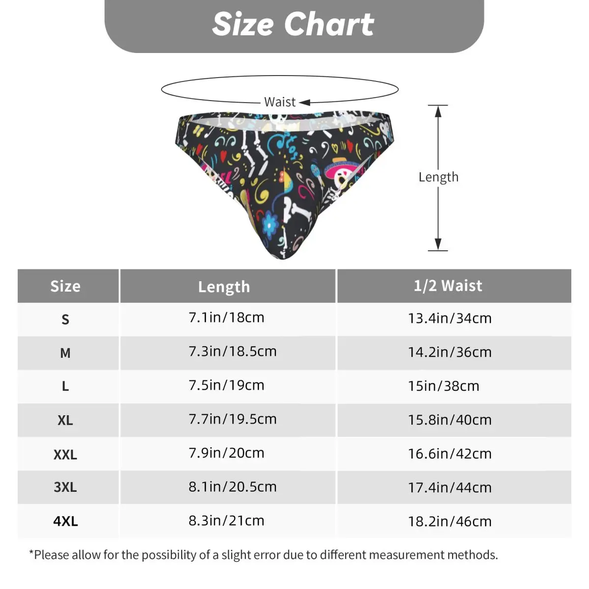 Men's Panties Man Briefs Cartoon Skull Sexy Underwear Male Bikini Underpants - view 6