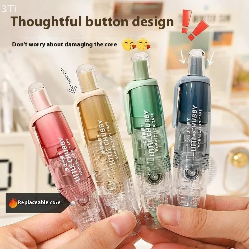 Cute Dots Glue Tape Double-Sided Adhesive Roller Pushable&Refillable For Kids Girls DIY Photo Album School Stationery Supplies