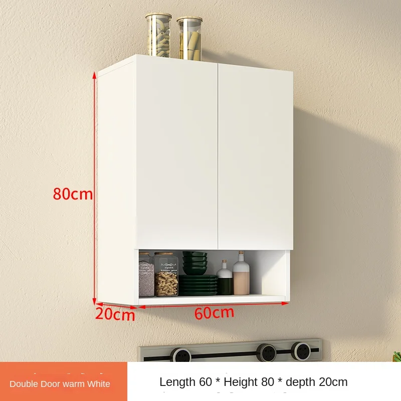 PQF Solid Wood Kitchen Wall Cupboard Wall-Mounted Storage Top Cabinet Storage Wall Cabinet