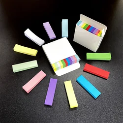 550 sheets Mini notepad index note packs, 11 bright colors, 1.88x0.51-inch rectangular self-adhesive memos for school student of