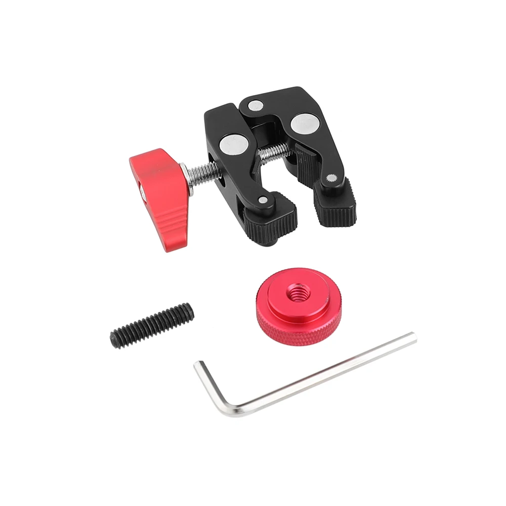 Kayulin Super Clamp & Ball Head Mount Magic Arm con adaptador de tornillo de 1/4 "a 1/4" para GPS Phone Monitor Video Light