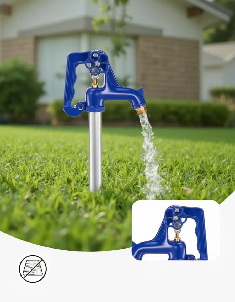 Robinet Extérieur Antigel 980 mm pour Jardin, Profondeur de Enfouissement 305 mm, Raccord Tuyau G 3/4 po, Poignée à Levier