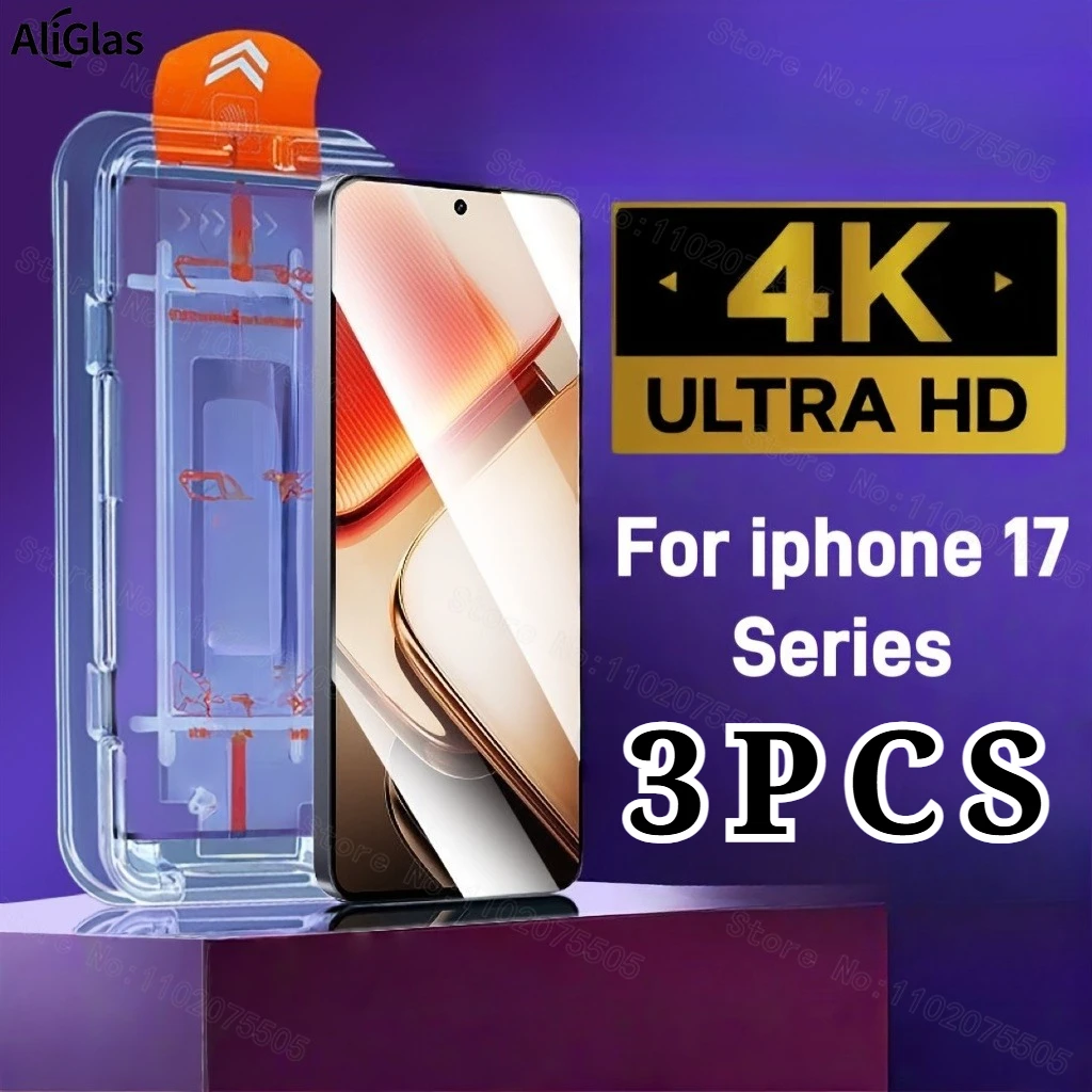 

3PCS Ultra-Thin Tempered Glass Screen Protectors Full Coverage,Perfect Fit for iPhone 11/12/13/14/15/16/17 Full screen 0 bubbles