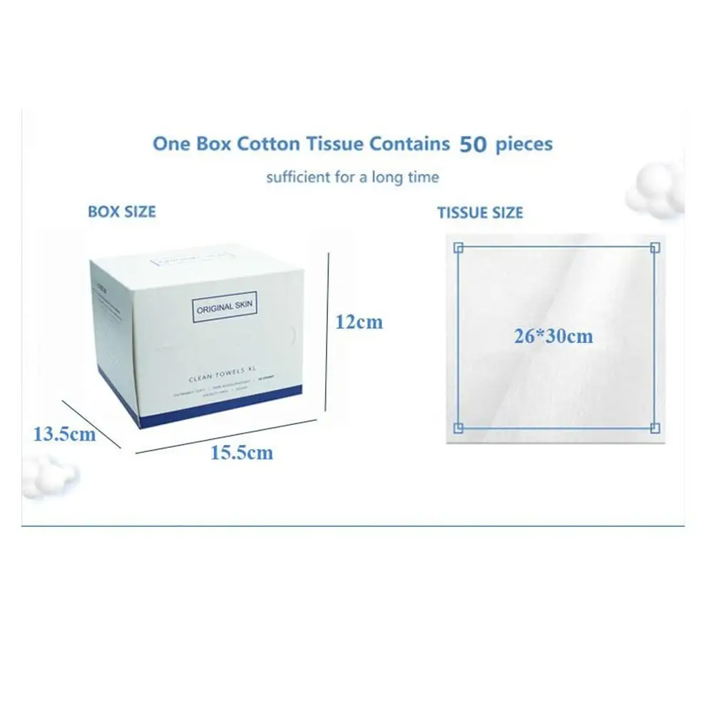 Remover Dry Wipes Disposable Disposable Clean Towels Biobased Ultra Soft Face Towel Cotton Clean Facial Washcloth Face Care - view 6