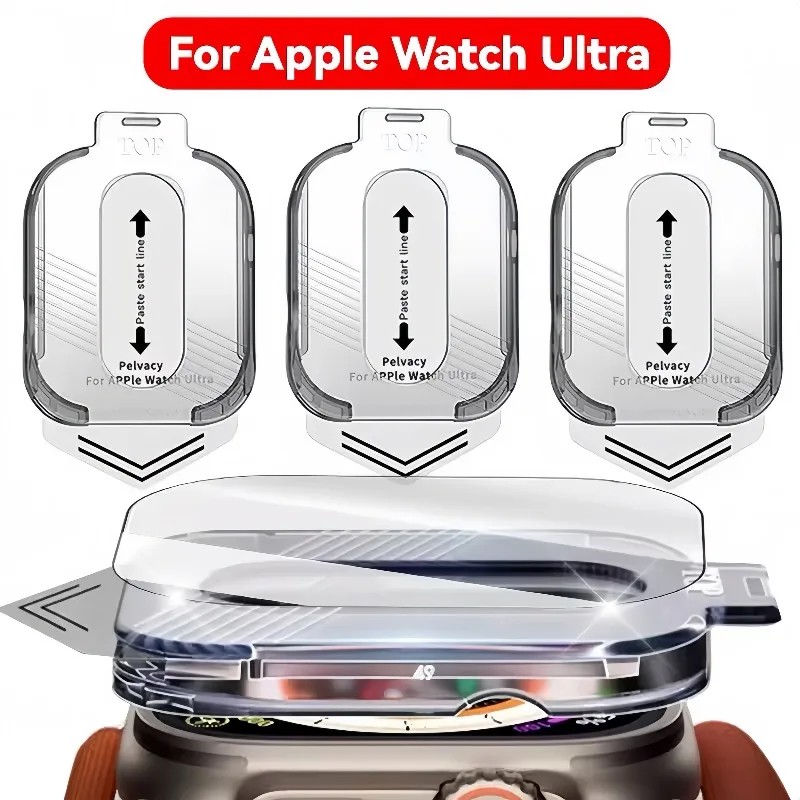 

Screen Protector for Apple IWatch Ultra 3 2 49mm HD Clarity Tempered Glass Easy Application Kit Shockproof Shatterproof Films