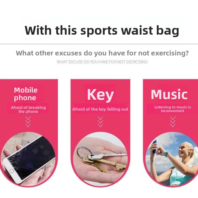 Anti Theft Hidden Pocket Running Waist Bag Waterproof Nylon Sports Belt Pack Men Women Gym Large Phone Pouch Multi Slot Quick
