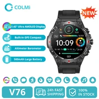 2025 COLMI V76 GPS Smartwatch 1,43 ""pantalla Ultra AMOLED brújula integrada altímetro Bluetooth llamada reloj inteligente 500mAh batería