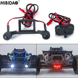 MIBIDAO Front & Rear LED Light Spotlight Headlamp For 1/10 Rustler 4X4 VXL XL-5 RC Crawler Car Decoration Parts