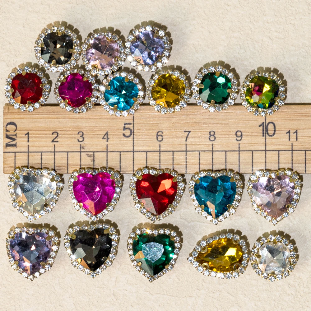 1 Stück Luxus-Charms für Damenschuhdekorationen, Anstecknadeln für Sandalen, Mädchen, weibliche Gastgeschenke, rosa Schuhanhänger, buntes Herz – Detail 7