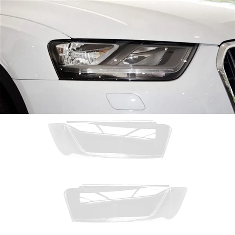 

A90Q-1 Pair Car Headlight Shell Lamp Shade Lens Cover Headlight Cover PC Car Accessories For Q3 2010-2015