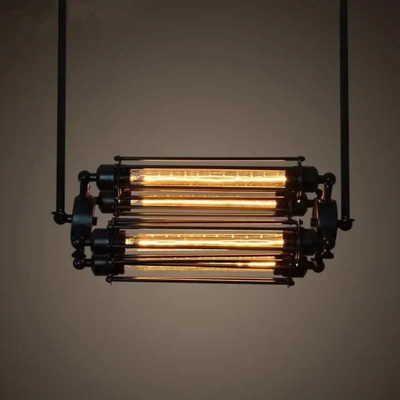 أضواء قلادة القرية مع 110 فولت/220 فولت E27 اديسون ضوء لمبة الصناعة الرجعية البخار الشرير نمط مطعم بار علوي مصباح