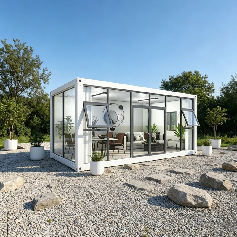 Modern Prefab Villa Container Z Fold Movable Accommodation Office Prefabricated Eco-friendly Recyclable Container House
