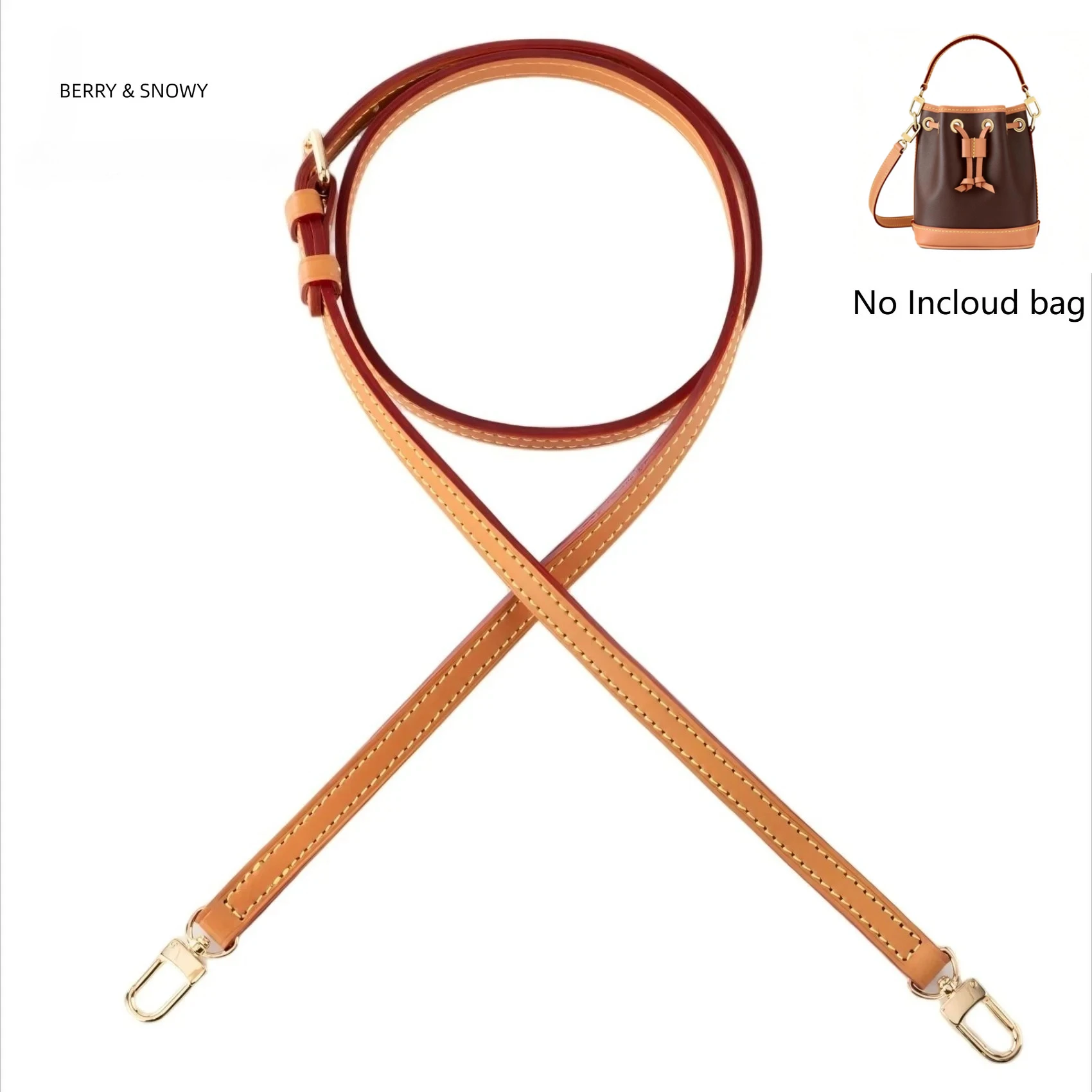 

Ремешок через плечо Berry&Snowy из натуральной кожи вачетта, регулируемый, сменный, для сумки NeöNoé MM, женский дизайнерский аксессуар