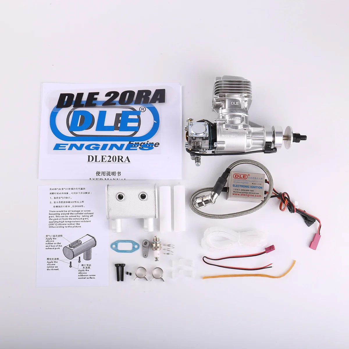 

Новый двигатель DLE 20RA 20cc GAS для радиоуправляемого самолета, модель с фиксированным крылом, однотактный, две выхлопные, ветер, холодные руки, запуск после хода