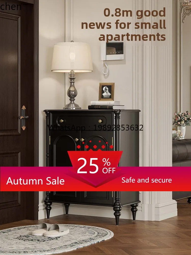 

entry retro shoe cabinet pure solid wood entry against the wall entrance cabinet household door