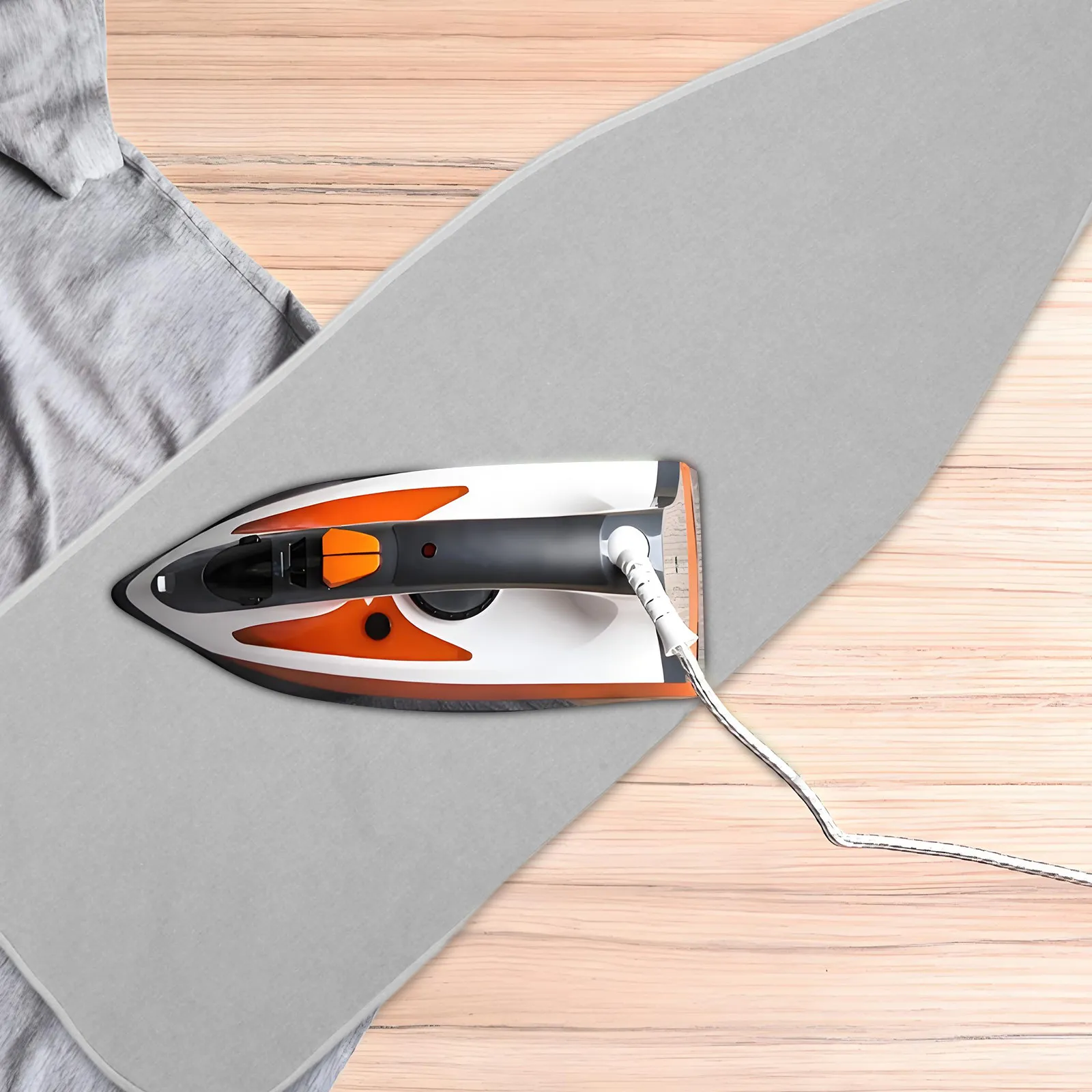 Ironing Board Cover 120x41cm Heavy Duty Heat Resistant Iron Pad Cotton Padding Universal Fit for Steam Pressing Tabletop Bed