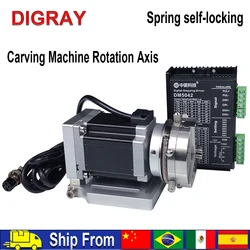 DIGRAY D69 CNC роутер, лазерная маркировочная машина, вращающийся патрон для кольцевого браслета, гравировки ювелирных изделий, автоматическая блокировка, вращающееся крепление