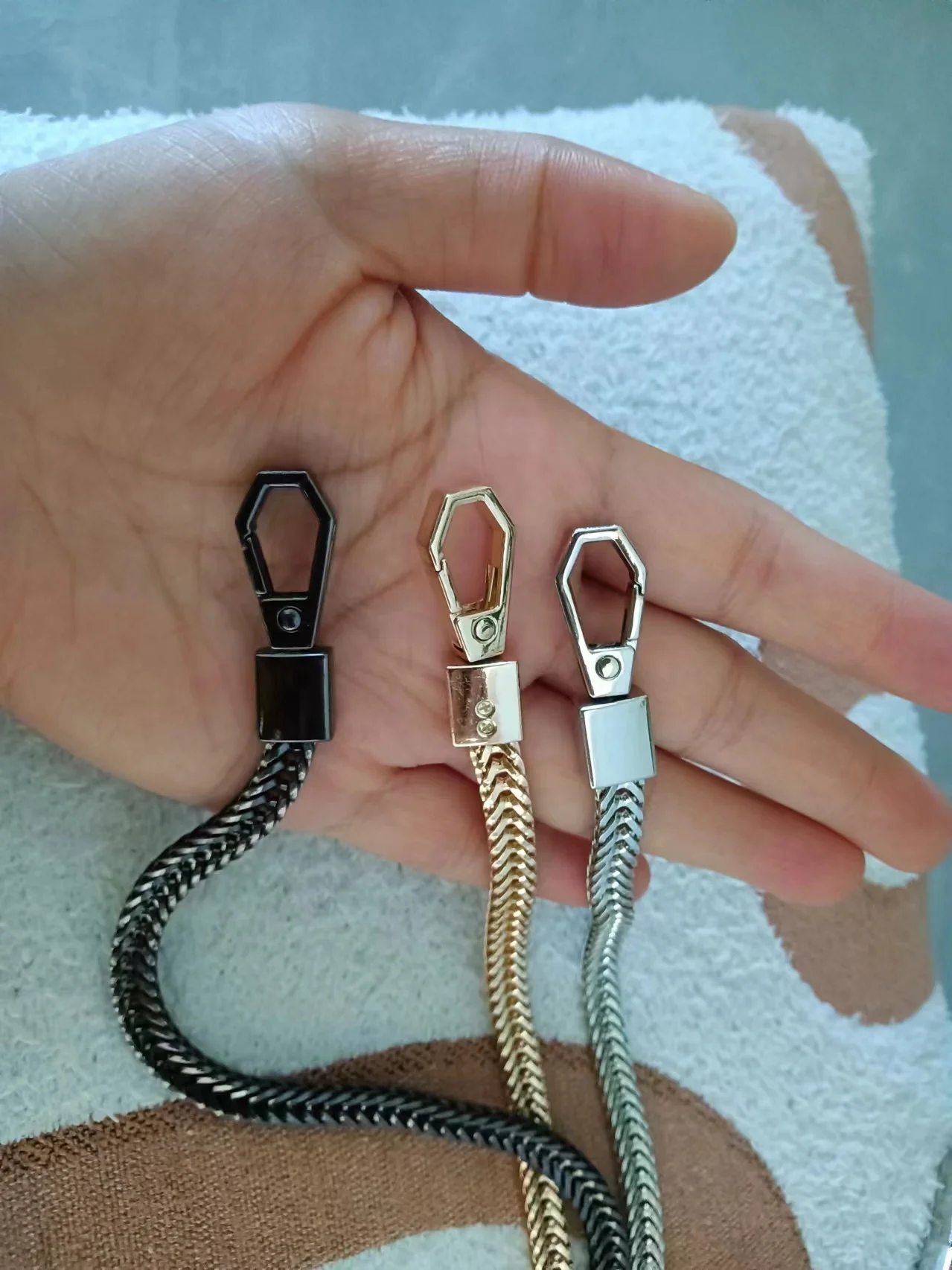 41cm Key Chains Long Metal Wallet Belt Rock Punk Trousers Hipster Pant Jean Keychain Clip Anti-lost Keyring Jewelry For Men