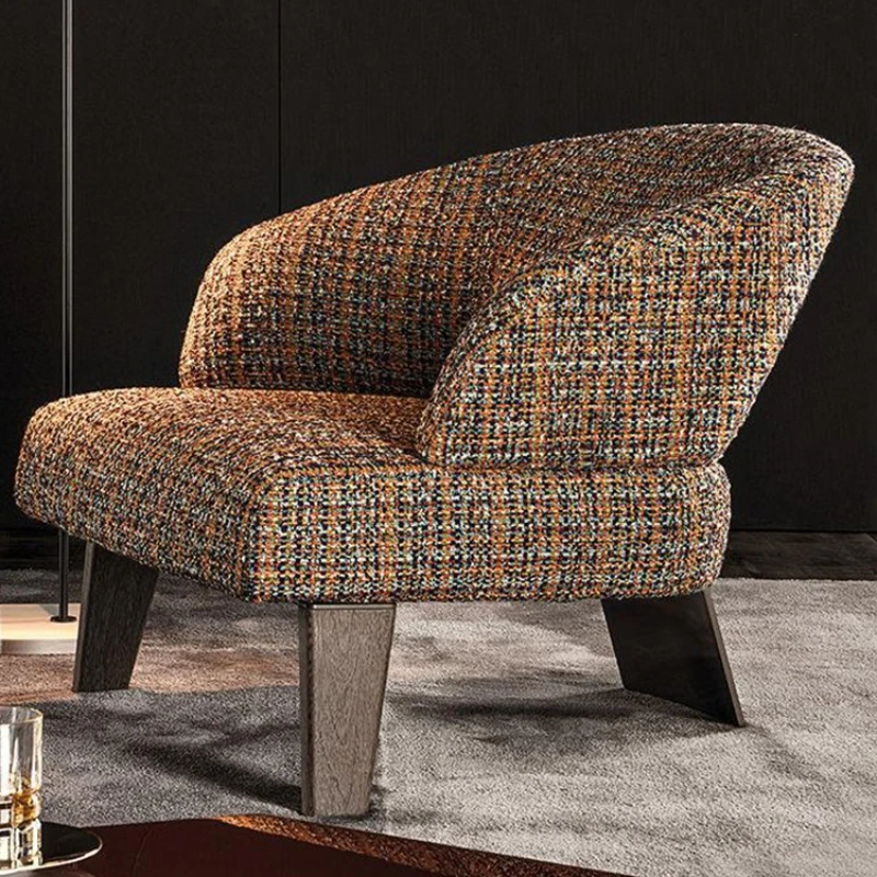 

Italian single sofa chair light luxury lazy modern simple leisure chair balcony recliner small apartment living room furniture