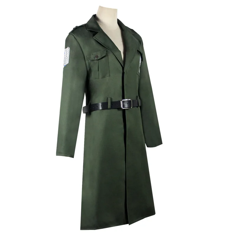 Anime Eren Levi Cosplay Traje para Homens e Mulheres, Jaqueta Scouting Legion Soldier, Casaco, Blusão, Uniforme, Shingeki No Kyojin