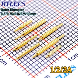 2/10 Pcs Outer Diameter 1.0 MM Spring Loaded Pogo Pin Connector Solder Single Discrete Pogopin Overall 0.6 0.75 0.8 0.9 1 MM