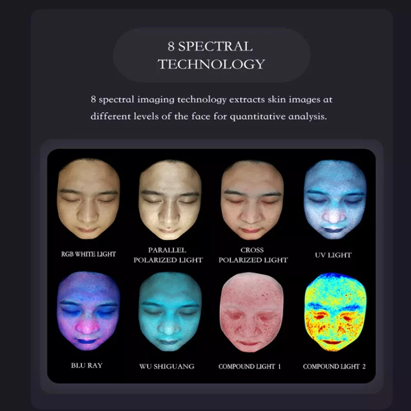 AISIA Q1 3D AI analizator skóry skaner twarzy kompleksowe wykrywanie problemów skóry diagnostyka profesjonalny sprzęt kosmetyczny