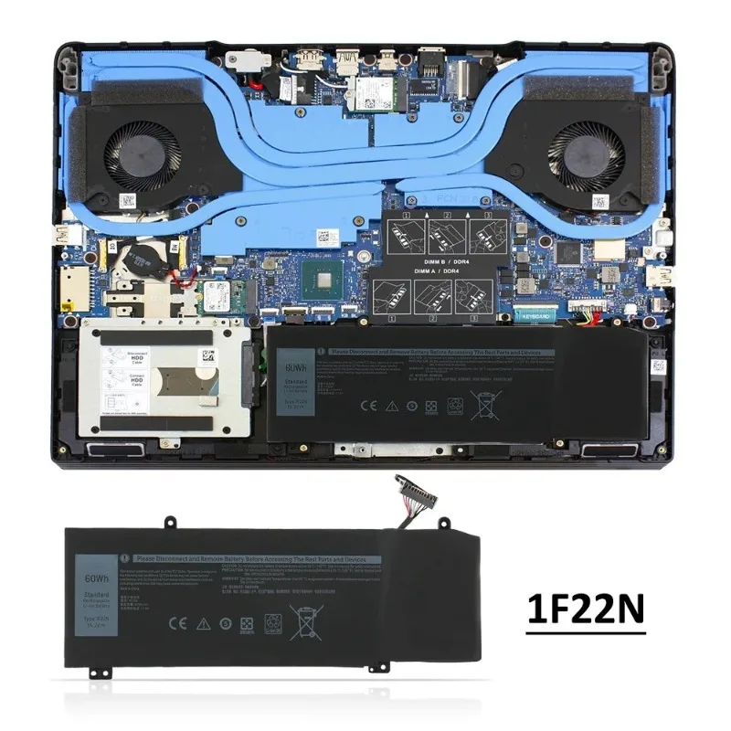 1F22N بطارية كمبيوتر محمول عالية الجودة لديل ALIENWARE 2018 Orion M15 M17 R1 P82F P40E P79F P37E Inspiron G5 5590 G7 7590 7790 #4