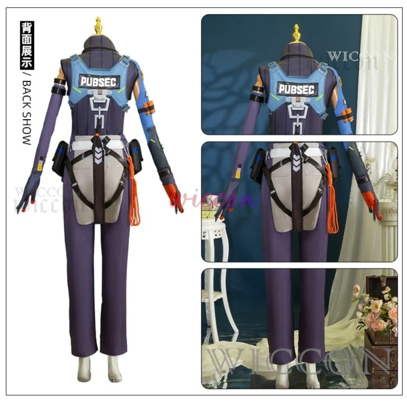 Seth Lowell Cosplay Costume Anime Game Zenless Zone Zero Criminal Investigation Team Uniform Wig Tail Man Carnival Party Suit