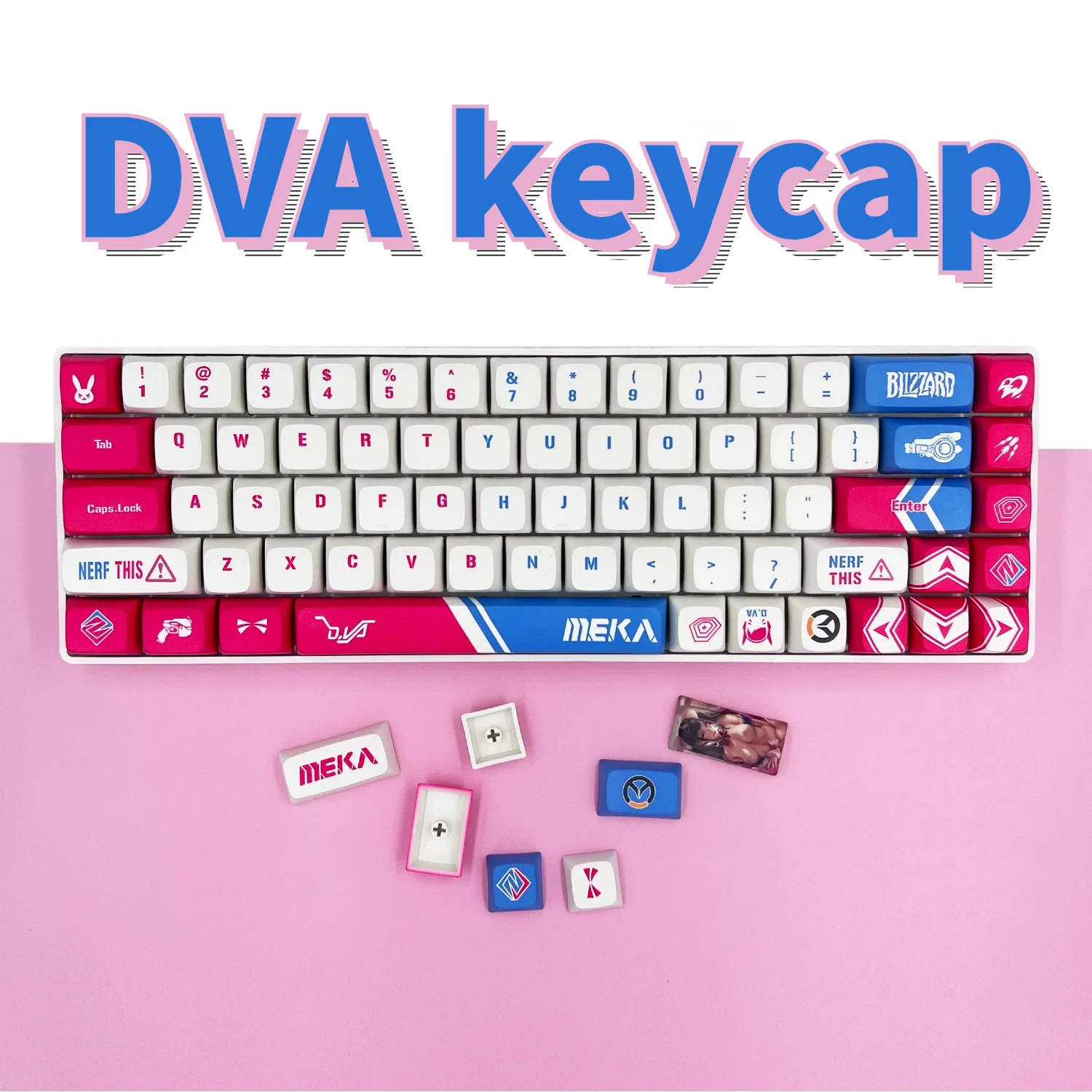 

129 Key DVA Theme Game Mechanical Keyboard cap XDA Cherry Profile PBT material sexy beauty adult anime keycaps