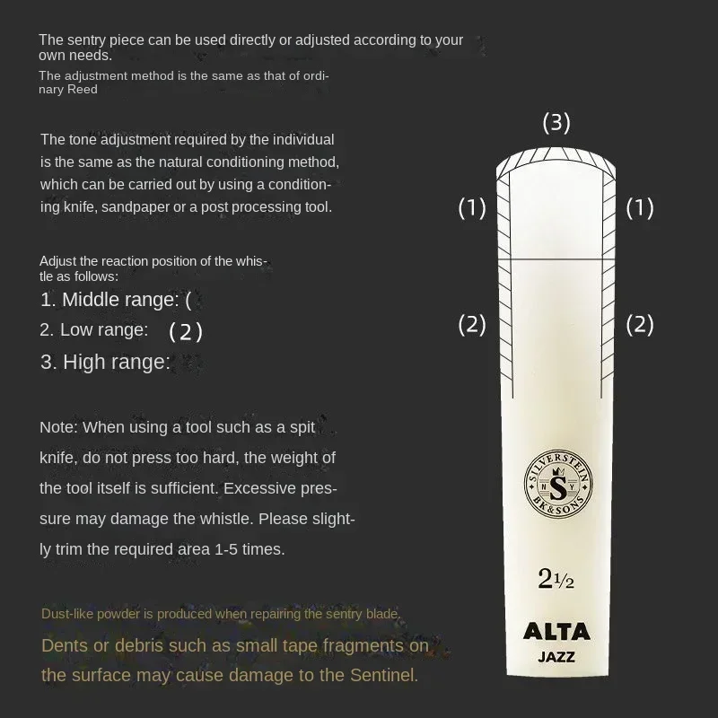 Baritone Upper Bass Reed, Silverstone American Upper Bass, sassofono, resina Reed Baritone