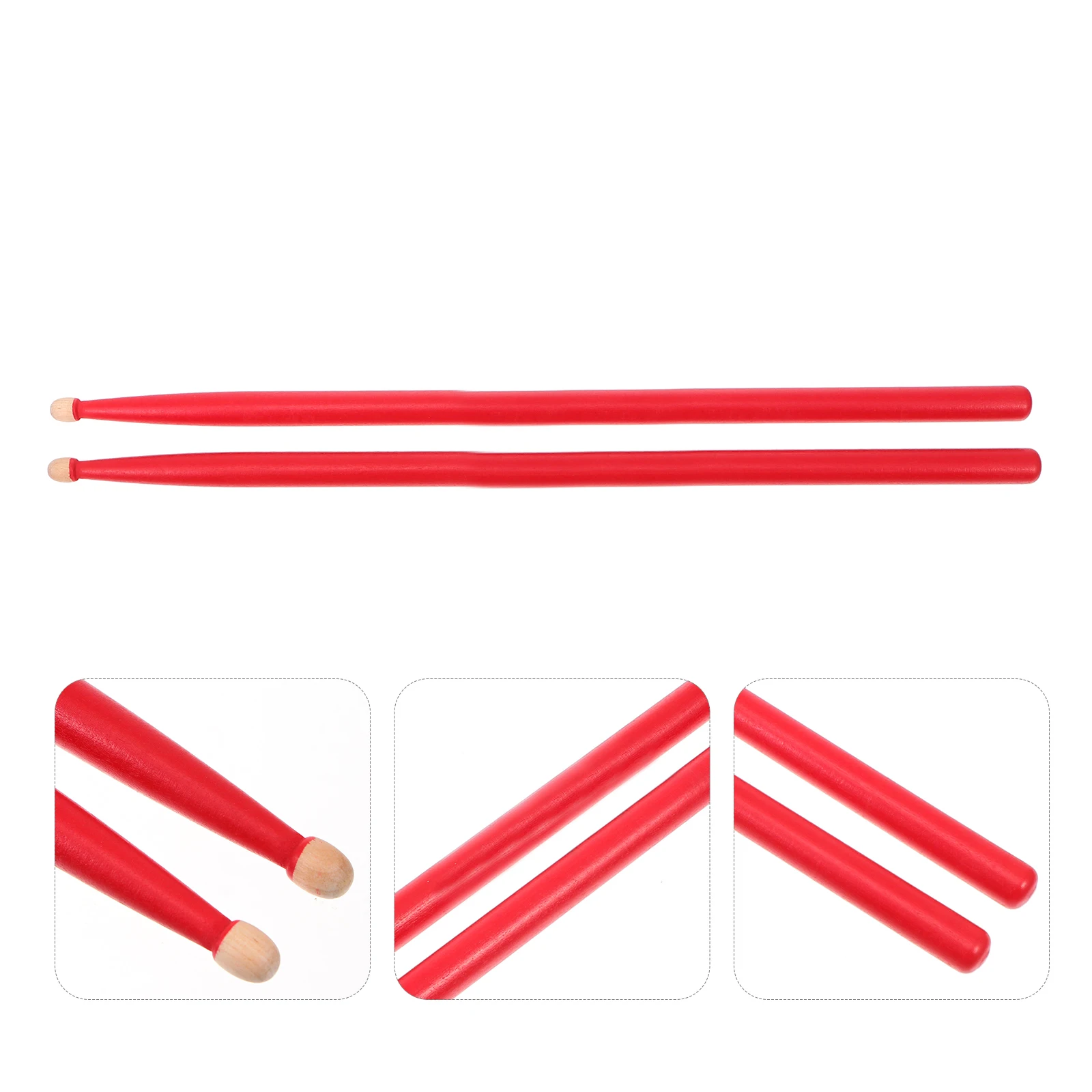 

4pcs Maple Wood Drumsticks Lightweight Durable Non-Slip For Percussion Instruments Beginners Kids Practice Smooth Surface