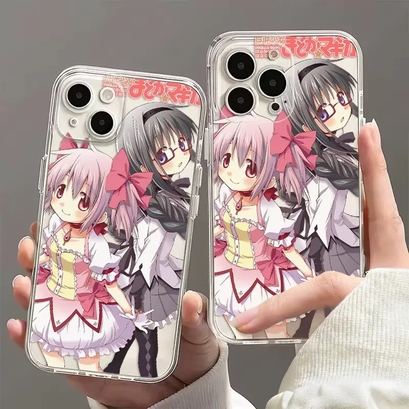 Puella Magi Madoka Magica Telefon Fall Für iPhone 17 Air 16e 15 14 13 12 11 Pro Max Plus mini SE 2020 2022 Anime Funda Coque