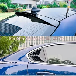 Car Roof Wing Spoiler Splitter &Rear Side Window Louver Decoration ABS for Alfa Romeo Giulia 2015+ Body Kits Accessories Tuning