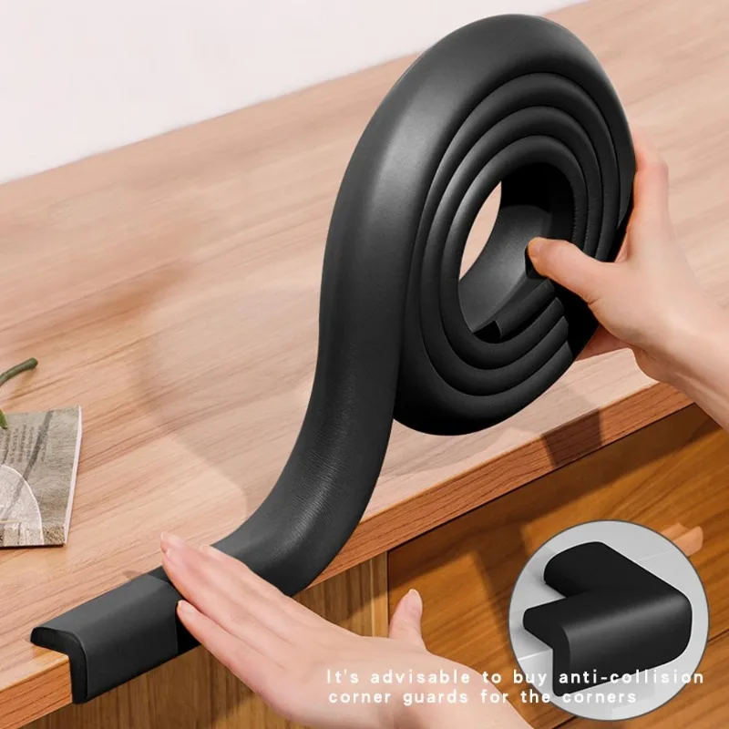 1pc 2m Thickened Anti-Collision Strip, Soft High-Adhesion Table Corner ProtectorSuitable for Furniture Wall Bed Edge Protection