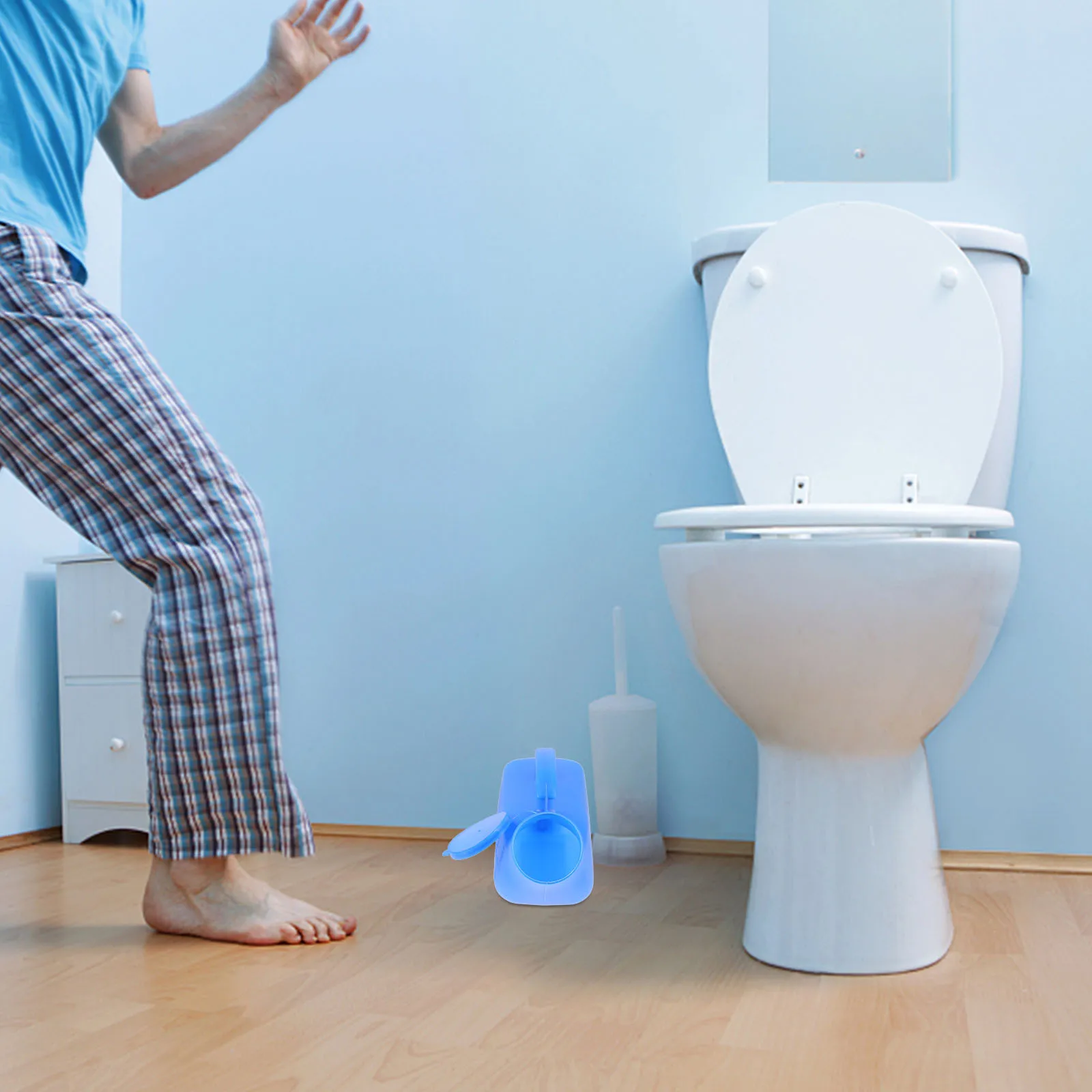 

2pcs Portable Urinal Bottles For Elderly Abs Durable Ergonomic Design Leakproof Compact Lightweight Hand-Held Male Urinal