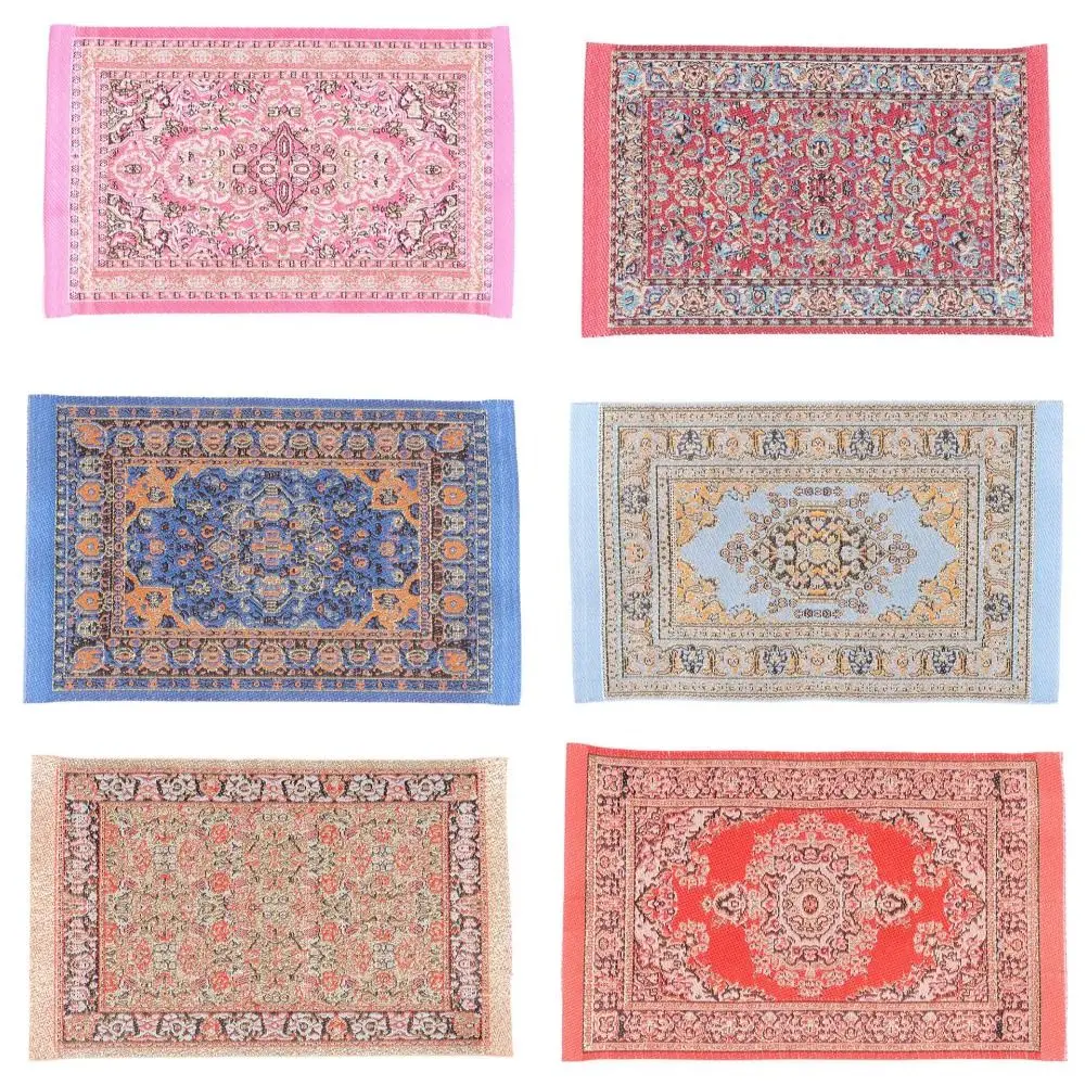 Mat Floor Coverings Doll House Decoration Simulation Weaving Rugs Dollhouse Furniture Dollhouse Carpet 1:12 Dollhouse Miniature